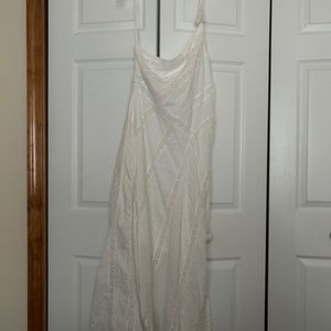 Free People One Shoulder Ivory Midi Dress with tags
